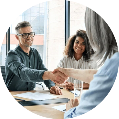 Picture depicting businessmen shaking hands.